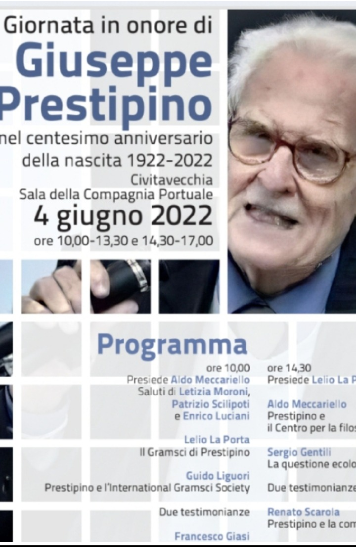 Giuseppe Prestipino. Centesimo anniversario della nascita. 1922-2022